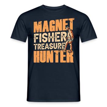 Magnet Fischer Schatzsucher Magnetfischen - Männer T-Shirt - Navy - Vorne - AI Model Male 178 light (178cm)