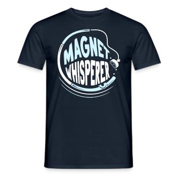 Magnet Flüsterer Magnetfischer Magnetfischen - Männer T-Shirt - Navy - Vorne - AI Model Male 178 light (178cm)