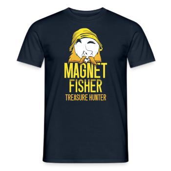 Magnetfischer Schatzsucher Magnet Magnetfischen - Männer T-Shirt - Navy - Vorne - AI Model Male 178 light (178cm)