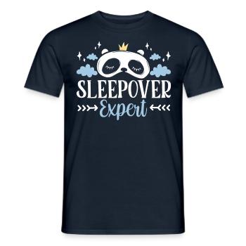 Expert for overnight stays sweet party overnight stay - Men's T-Shirt - navy - Front - AI Model Male 178 light (178cm)