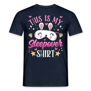 C’est mon Sleepover Shirt Party Stay - T-shirt homme - marine - Devant - AI Model Male 178 light (178cm)