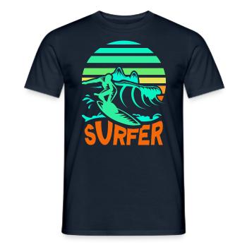 Surfer Surf planche à voile Surf - T-shirt homme - marine - Devant - AI Model Male 178 light (178cm)