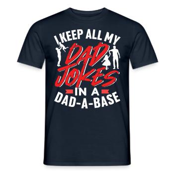 Speichere Alle Meine Dad Jokes In Einer Datenbank - Männer T-Shirt - Navy - Vorne - AI Model Male 178 light (178cm)