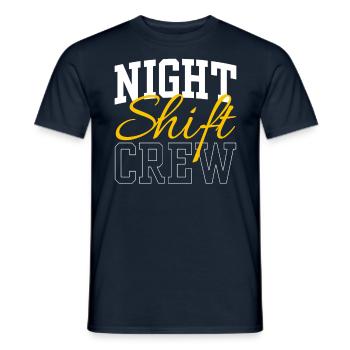 Team Night Shift Work Colleague Night Shift - Men's T-Shirt - navy - Front - AI Model Male 178 light (178cm)