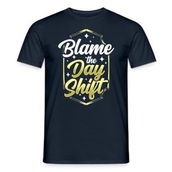 Die Tagesschicht Verantwortlich Machen Arbeit - Männer T-Shirt - Navy - Vorne - AI Model Male 178 light (178cm)