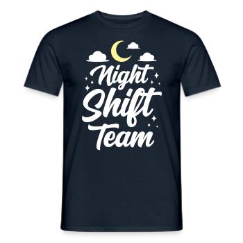 Night Shift Team Work Night Shift Colleague - Men's T-Shirt - navy - Front - AI Model Male 178 light (178cm)