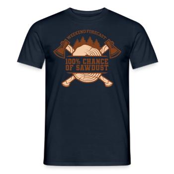 100 pour cent de chances d’avoir des menuisiers de sciure de bois - T-shirt homme - marine - Devant - AI Model Male 178 light (178cm)