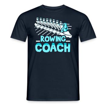 Rowing Trainer Trainer Rowing Boat Rowing Rower - Men's T-Shirt - navy - Front - AI Model Male 178 light (178cm)