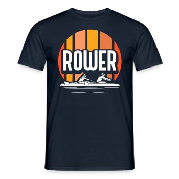 Rower Rowing Rowing Boat Rowing Rowing - Men's T-Shirt - navy - Front - AI Model Male 178 light (178cm)