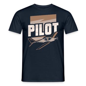 Pilot Small Aircraft Private Aircraft Light Aircraft - Men's T-Shirt - navy - Front - AI Model Male 178 light (178cm)