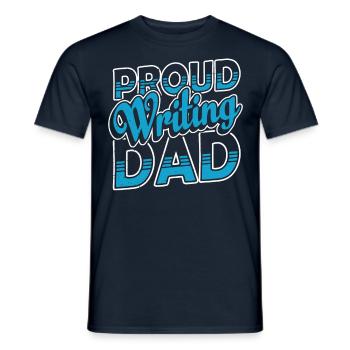 Stolzer Schreibender Vater Autor Schreiber - Männer T-Shirt - Navy - Vorne - AI Model Male 178 light (178cm)