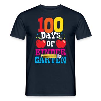 100 Days Kindergarten Sweet Funny Sayings Team - Men's T-Shirt - navy - Front - AI Model Male 178 light (178cm)