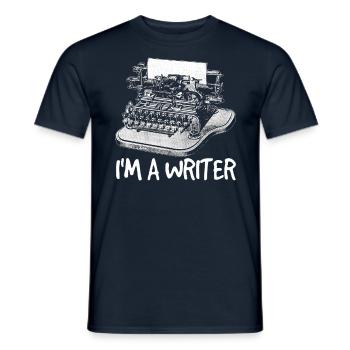Ich Bin Ein Schriftsteller Autor Schreiber - Männer T-Shirt - Navy - Vorne - AI Model Male 178 light (178cm)