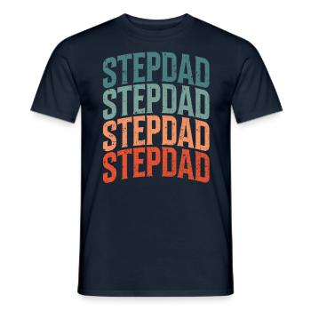 Stiefvater Stiefpapa Stepdad Vatertag - Männer T-Shirt - Navy - Vorne - AI Model Male 178 light (178cm)