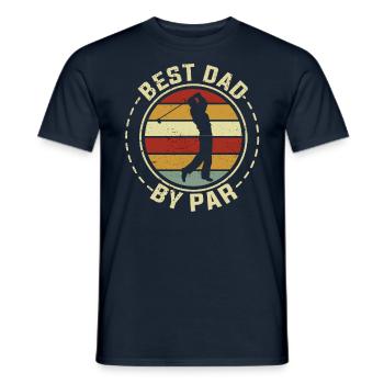 Best Father After Par Golf Golfer Papa Papi - Men's T-Shirt - navy - Front - AI Model Male 178 light (178cm)