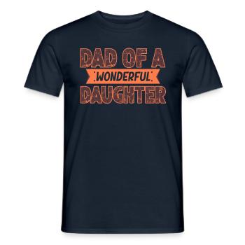 Père d’une merveilleuse fille Papa Dit Papa - T-shirt homme - marine - Devant - AI Model Male 178 light (178cm)
