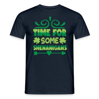 Il est temps pour un peu de bêtises Irlande irlandaise Irlandaise - T-shirt homme - marine - Devant - AI Model Male 178 light (178cm)