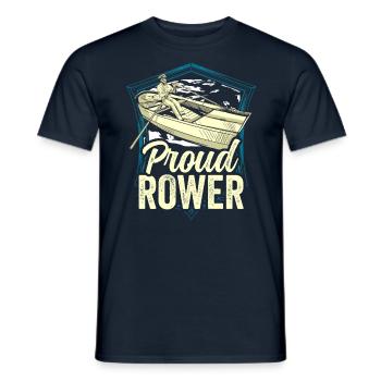 Fier Rameur Aviron Aviron Bateau Aviron Aviron - T-shirt homme - marine - Devant - AI Model Male 178 light (178cm)