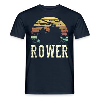 Ruderer Rudersport Ruderboot Rudern Ruder - Männer T-Shirt - Navy - Vorne - AI Model Male 178 light (178cm)