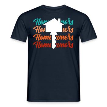 Hauseigentümer Hausherr Hausbesitzer Haus - Männer T-Shirt - Navy - Vorne - AI Model Male 178 light (178cm)