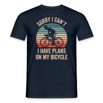 Ne puis-je pas avoir des plans sur mon passe-temps à vélo - T-shirt homme - marine - Devant - AI Model Male 178 light (178cm)