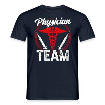 Équipe médicale Médecine d’équipe Médecin Médecin Médecin Médecin - T-shirt homme - marine - Devant - AI Model Male 178 light (178cm)