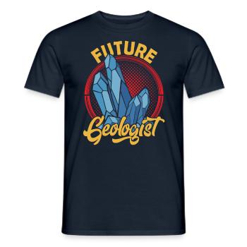 Future Geologist Profession Geology Geology Student - Men's T-Shirt - navy - Front - AI Model Male 178 light (178cm)