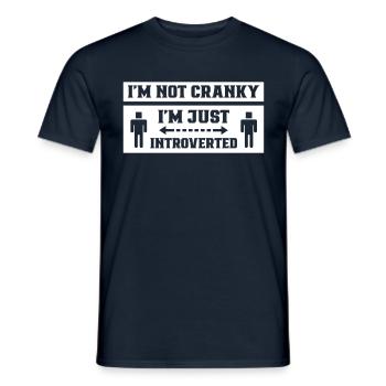 I'm not cranky I'm just an introvert - Men's T-Shirt - navy - Front - AI Model Male 178 light (178cm)
