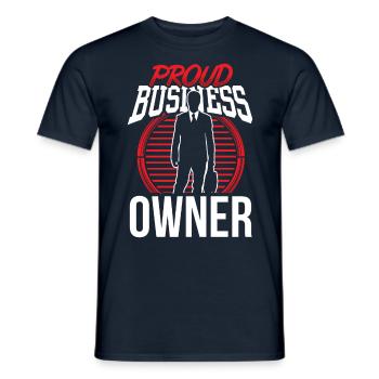 Fier propriétaire d’entreprise Fondateur PDG Entrepreneur - T-shirt homme - marine - Devant - AI Model Male 178 light (178cm)