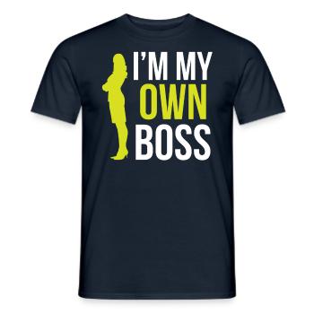 I am my own boss Mama CEO Founder - Men's T-Shirt - navy - Front - AI Model Male 178 light (178cm)