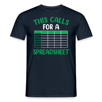 Dies Erfordert Ein Spreadsheet Tabelle Buchhalter - Männer T-Shirt - Navy - Vorne - AI Model Male 178 light (178cm)