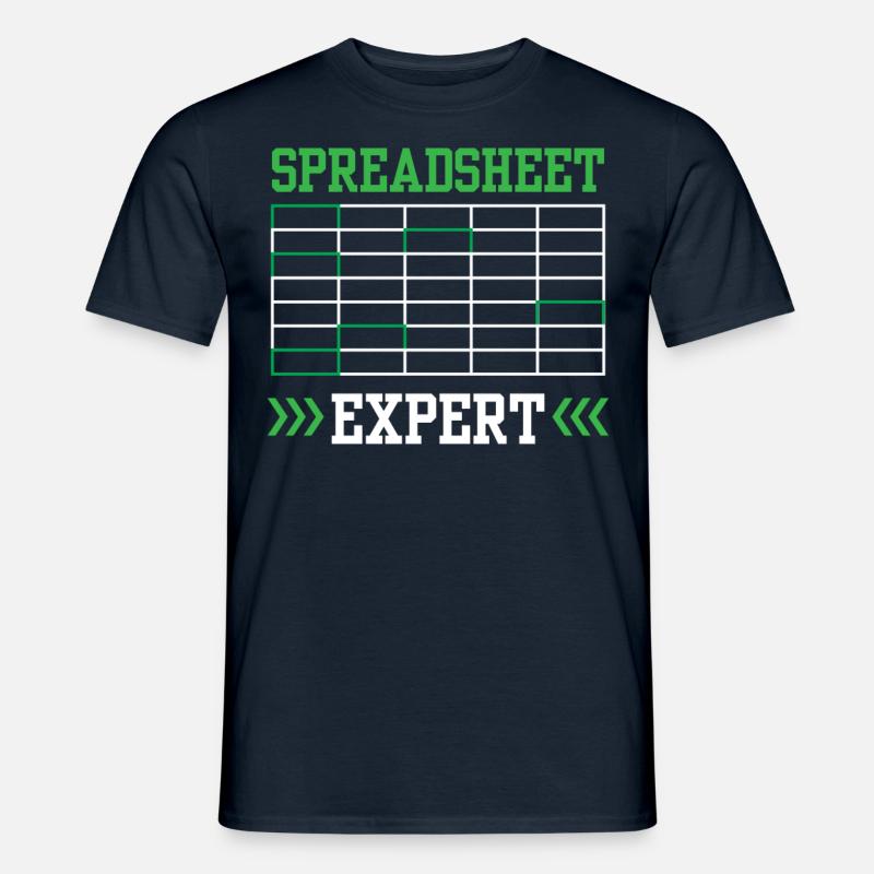 Spreadsheet Experte Buchhalter Arbeit Tabelle - Männer T-Shirt - Navy