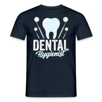 Équipe d’hygiénistes dentaires Dentiste hygiéniste dentaire - T-shirt homme - marine - Devant - AI Model Male 178 light (178cm)