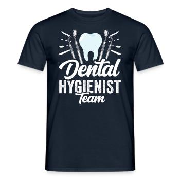 Dental Hygienist Team Dentist Dental Hygiene - Men's T-Shirt - navy - Front - AI Model Male 178 light (178cm)