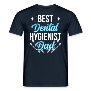 Dental Hygienist Papa Dentist Dental Hygiene Team - Men's T-Shirt - navy - Front - AI Model Male 178 light (178cm)
