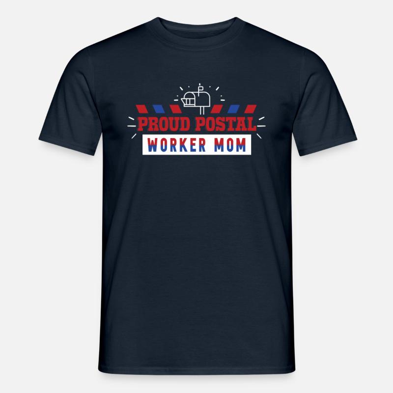 Stolze Postbotin Mutter Postbote Briefträger - Männer T-Shirt - Navy