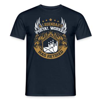 Un facteur légendaire est à la retraite - T-shirt homme - marine - Devant - AI Model Male 178 light (178cm)
