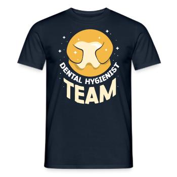 Équipe d’hygiénistes dentaires Dentiste hygiéniste dentaire - T-shirt homme - marine - Devant - AI Model Male 178 light (178cm)