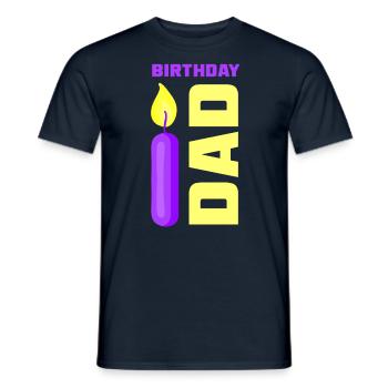 Anniversaire Papa Party Papa Père - T-shirt homme - marine - Devant - AI Model Male 178 light (178cm)