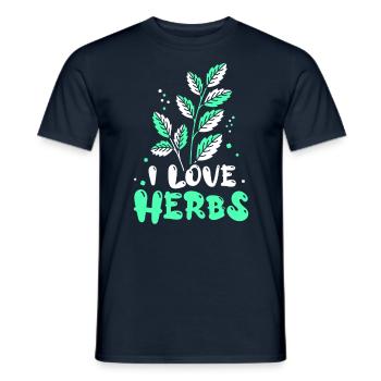 I love herbs herb herb garden - Men's T-Shirt - navy - Front - AI Model Male 178 light (178cm)