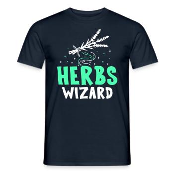 Herbs Magician Herb Herbology Herb Garden - Men's T-Shirt - navy - Front - AI Model Male 178 light (178cm)