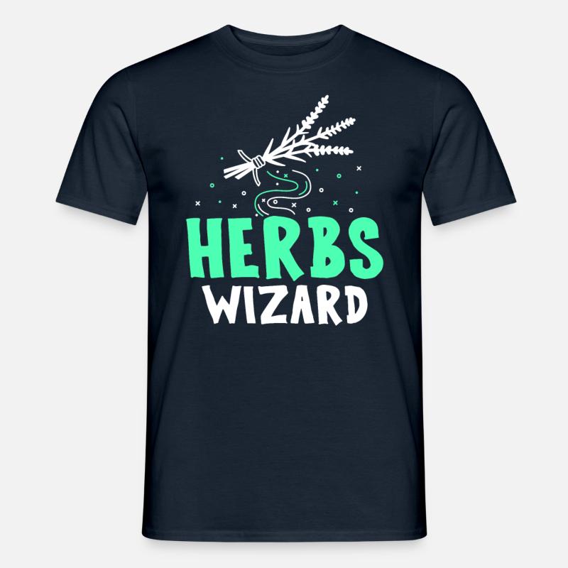 Kräuter Zauberer Kraut Kräuterkunde Kräutergarten - Männer T-Shirt - Navy