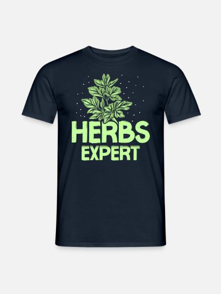 Kräuterexperte Kräuter Kräutergarten Kraut - Männer T-Shirt - Navy
