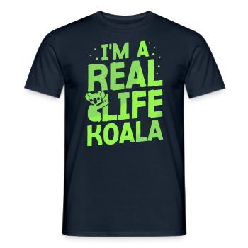 I Am A Real Koala Sweet Animal Koalas Koala Bear - Men's T-Shirt - navy - Front - AI Model Male 178 light (178cm)