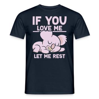 Si tu m’aimes, laisse-moi reposer Koalas Koalas - T-shirt homme - marine - Devant - AI Model Male 178 light (178cm)