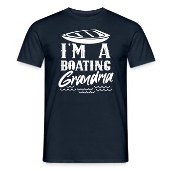I am a boating grandma ship boating - Men's T-Shirt - navy - Front - AI Model Male 178 light (178cm)