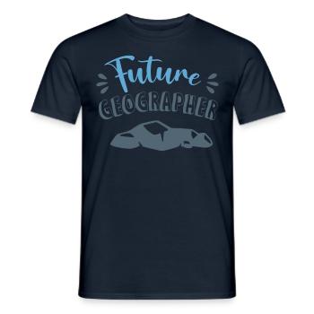 Future Geographer Profession Geographer Geography - Men's T-Shirt - navy - Front - AI Model Male 178 light (178cm)