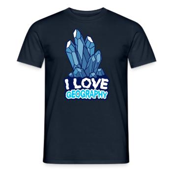 J’adore géographie Géographie Profession Géographie Géographie - T-shirt homme - marine - Devant - AI Model Male 178 light (178cm)