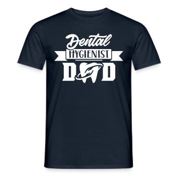 Dental Hygienist Papa Dentist Dental Hygiene Team - Men's T-Shirt - navy - Front - AI Model Male 178 light (178cm)