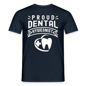 Proud Dental Hygienist Dentist Dental Hygiene - Men's T-Shirt - navy - Front - AI Model Male 178 light (178cm)